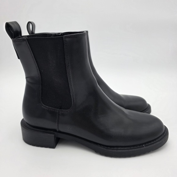 Worthington Industries Shoes - Nice!! Worthington Franz Black Zip Boots Size 8.5M Leather Booties Memory Foam